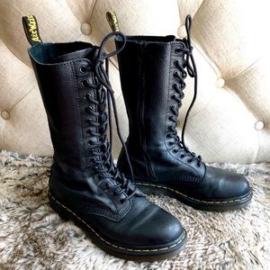 Dr. Martens Black 1B99 14 Eyelet Zip Up Boots